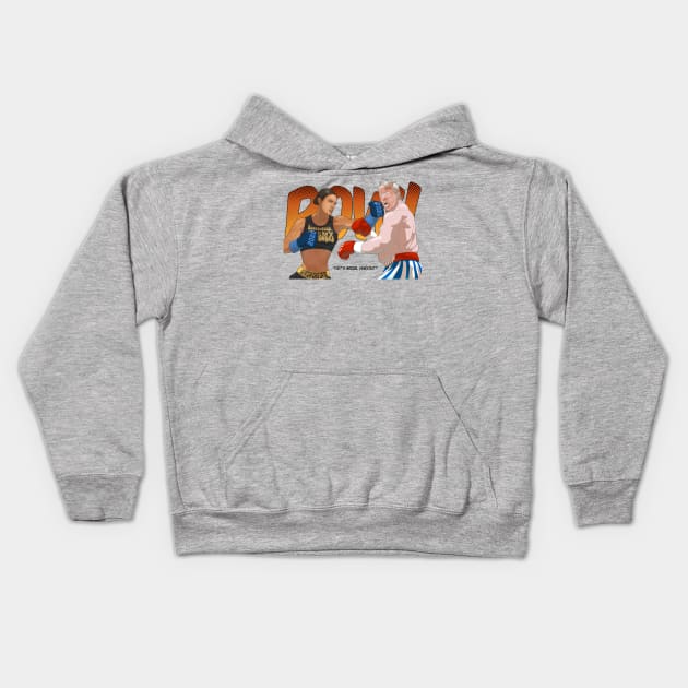 AOC vs Trump Kids Hoodie by Juggertha